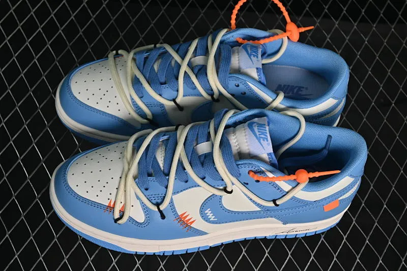 All categories Nk SB Dunk series Nk SB Dunk Low low-top sneakers Nike SB Dunk Low white and blue strap low-top casual sneakers DV0833-113